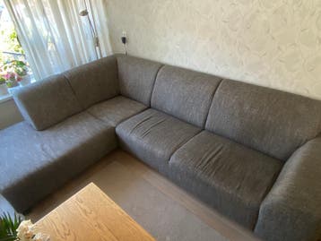 Comfortabele Hoekbank - Grijs Stof