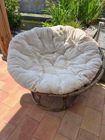 Papasan stoel met kussen