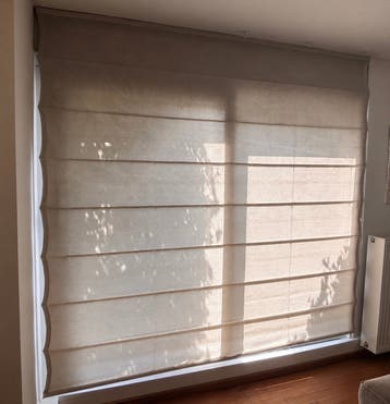 Gratis Vouwgordijnen gebroken wit/beige