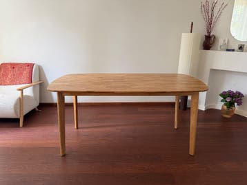 Eettafel | Rechthoekig | 160 x 80 | Eikenhout | Gratis