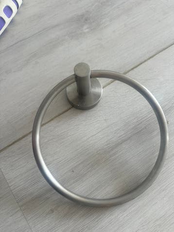 Rvs geborsteld handdoek ring 17cm handdoekhaak