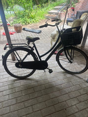 Kinder cortina fiets met krat - Gebruikt maar nog goed