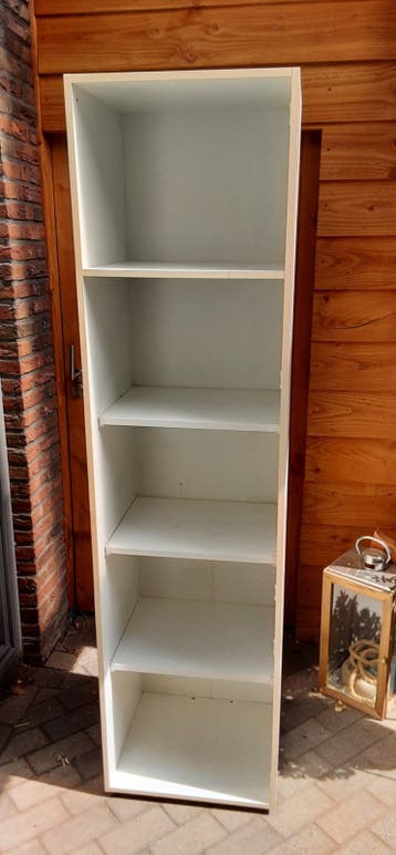 Witte Boekenkast met 5 Planken - Gebruikt