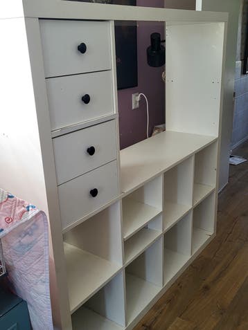 Gratis IKEA Kallax Kast met Lades en Vakken - Wit