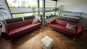 Lederen bankstel (Montel) 2.5 + 3 zits