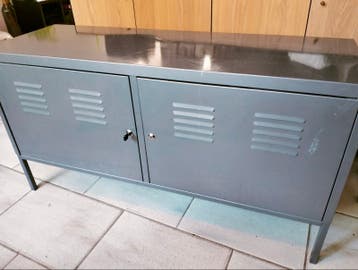 Ikea PS locker kast - Grijs metalen opbergkasten
