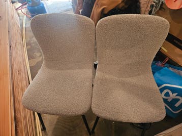 4x Boucle Eettafelstoelen - Comfortabel en Stijlvol