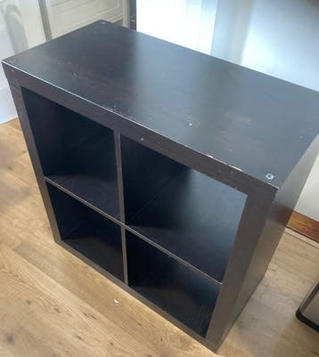 GRATIS 2 x 2 Expedit (voorganger Kallax) donkerbruin / zwart