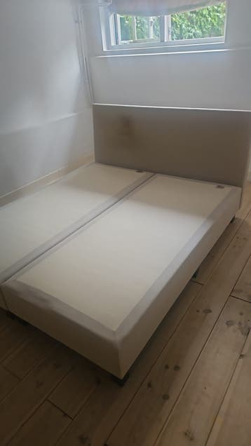 ‼️‼️Gratis Boxspring 180x200 taupe/beige (zonder matras)