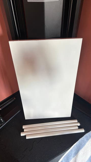 Witte tafel met losse poten LINNMON IKEA