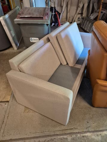 Comfortabele 2-zitsbank - Beige stof