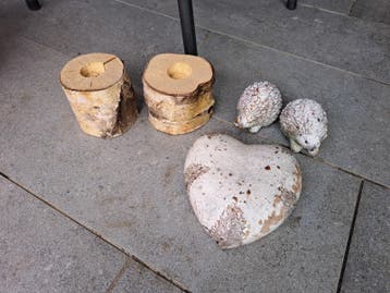 Gratis in 1x ophalen. Waxinelichthouder, egel, keramiek hart