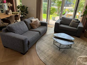 Comfortabele 3-zits bank en Love Seat (Montel)