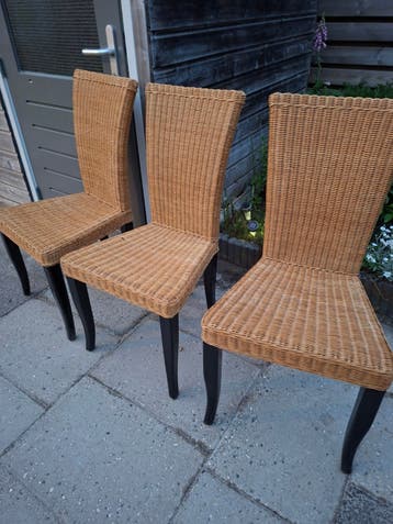 Rotan eetstoelen - 4 stuks