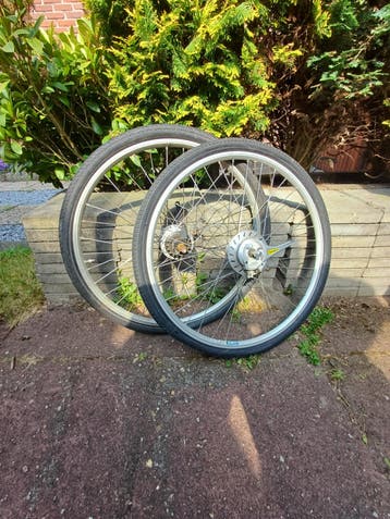 Shimano 26 inch voor- en achterwiel