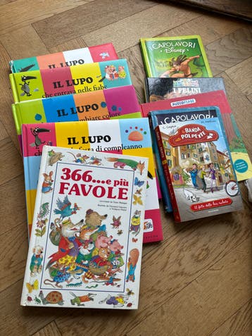 Collectie Italiaanse kinderboeken: Disney, Il Lupo, en meer!
