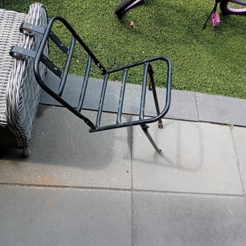 Zwart fietsrekje voorop