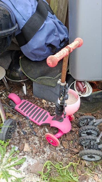 Roze kinderstep - gratis ophalen
