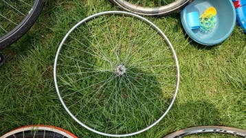 Voorwiel 28 inch met kleine slag