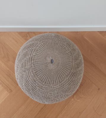 Gebreide Ikea poef