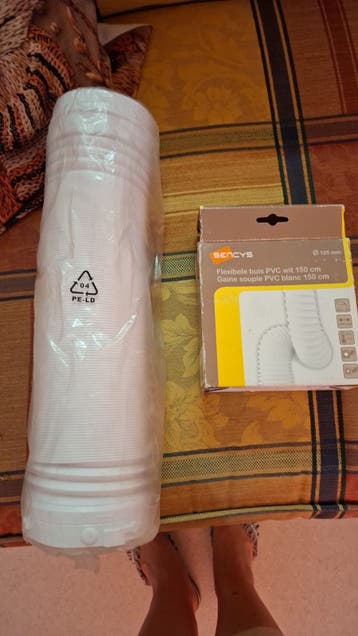 Sencys Flexibele PVC buis wit 150 cm - Airco ontluchting