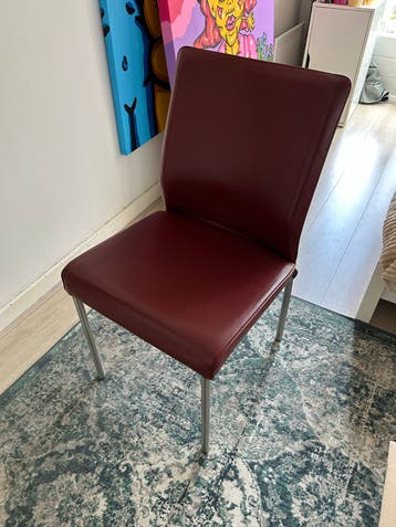 Beschadigde Topform eetkamerstoelen - Rood