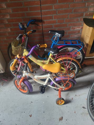 3x kinderfiets alle 3 opknappers