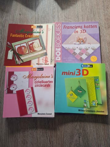 18 knutselboekjes: kaarten maken, 3D knutselen, etc.