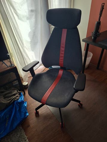 GRATIS IKEA GRUPPSEL Bureaustoel - Zwart/Rood