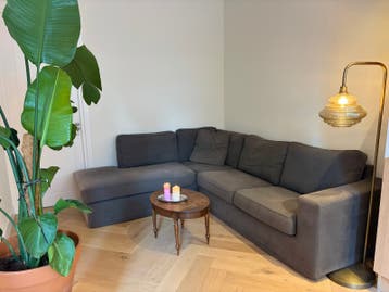 Gratis op te halen! Comfortabele Hoekbank - Grijs Stof