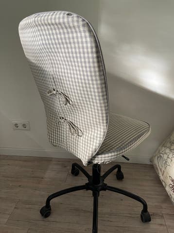 Bureaustoel met geruite bekleding