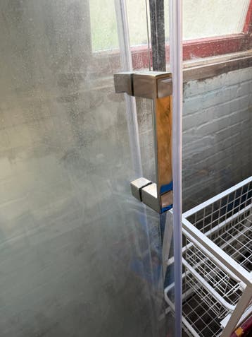 Douchedeur en zijwand van veiligheidsglas (2 sets)