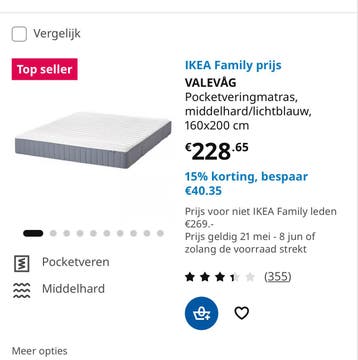 Gratis Matras ikea 160x200