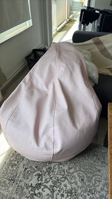 Roze poef fauteuil - Comfortabele zitzak
