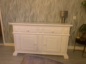 Eikenhouten (wit geschilderd) Dressoir