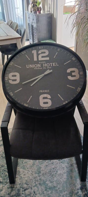 Grote Wandklok Union Hotel Parijs - 75 cm doorsnee