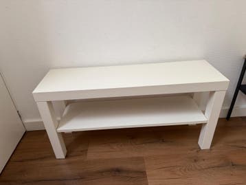 Witte TV-meubel / Bijzettafel met opbergplank