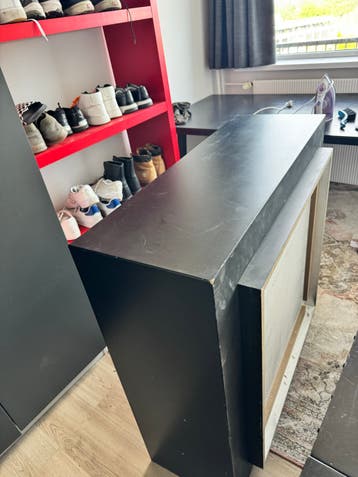 Zwarte salontafel (100x100x40 cm)