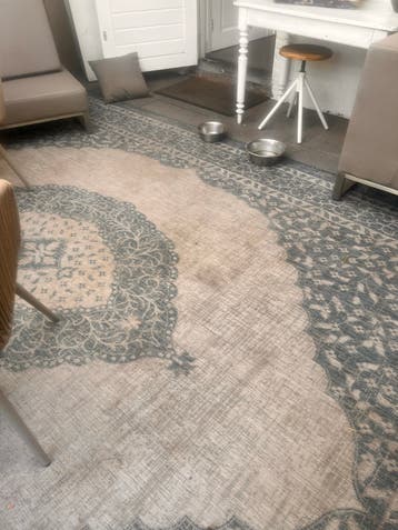 Vintage-look vloerkleed met sierlijk patroon