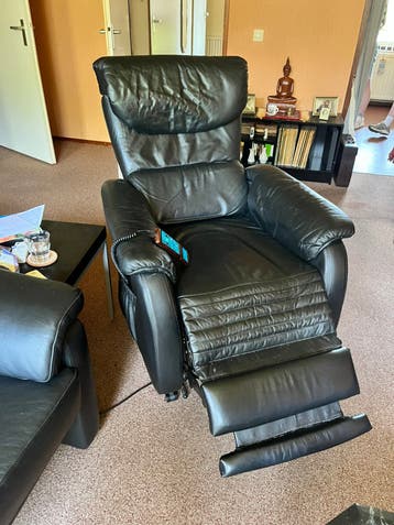 GRATIS Comfortabele Z Leren Relaxfauteuil met Massagefunctie