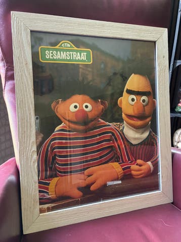 Bert en ernie poster in lijst