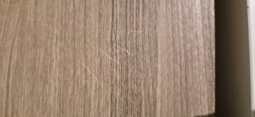 Houten ladekastje met 2 laden, wit en houtkleur