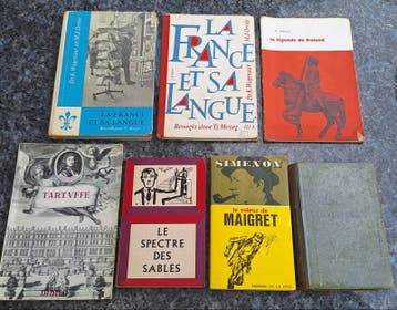 Oude franstalige schoolboeken, jaren 60