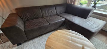 Comfortabele grijze hoekbank