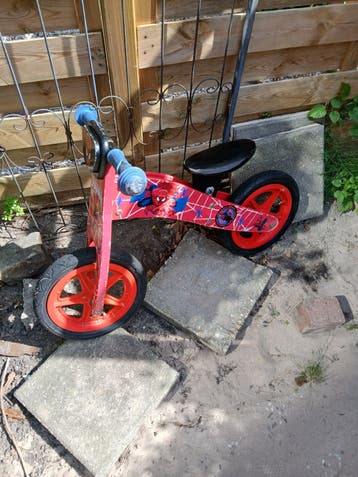 Spiderman loopfiets voor kinderen grauis opknapper