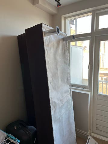 Donkerbruin bedonderstel 140x200 cm ( 1 poot los)