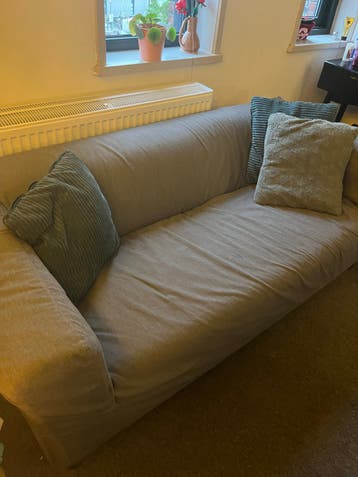 Comfortabele 2-zits bank, lichtgrijs
