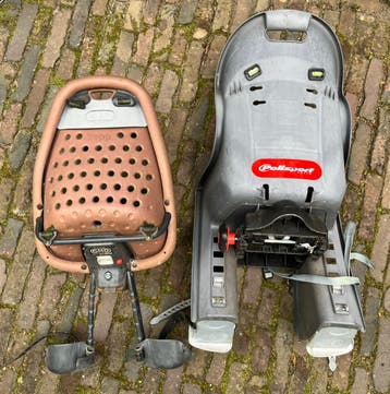 Fietszitje voor voor en achter, gratis.