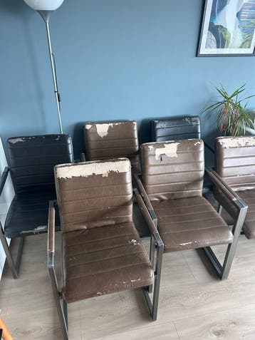 Gebruikte eetkamerstoelen 6x