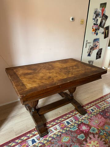 Massief houten uitschuifbare Kloostertafel